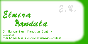 elmira mandula business card